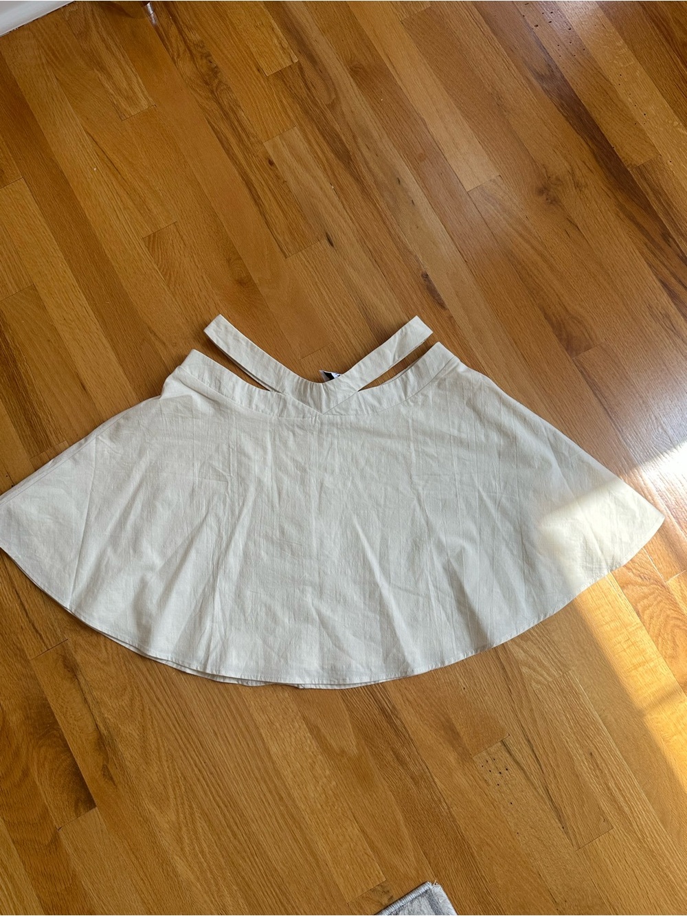 Princess polly Cream A-Line Swing Skirt with Cutout Waist